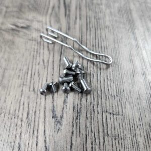 Manix 2 LIGHTWEIGHT  Satin / Raw Titanium Replacement Hardware Screw Set for Spyderco Manix 2 Lightweight