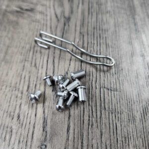 Manix 2 LIGHTWEIGHT  Satin / Raw Stainless Steel Replacement Hardware Screw Set for Spyderco Manix 2 Lightweight