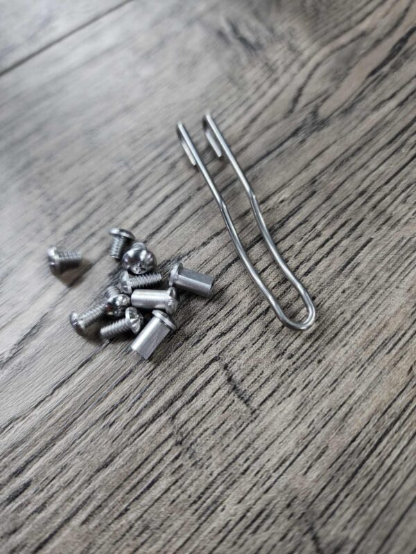 Manix 2 LIGHTWEIGHT  Satin / Raw Stainless Steel Replacement Hardware Screw Set for Spyderco Manix 2 Lightweight