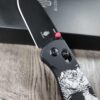Michael Myers  -  Fiber Laser Engraved - Kizer Drop Bear - edc - COMPLETE KNIFE! With Red Thumbstud!