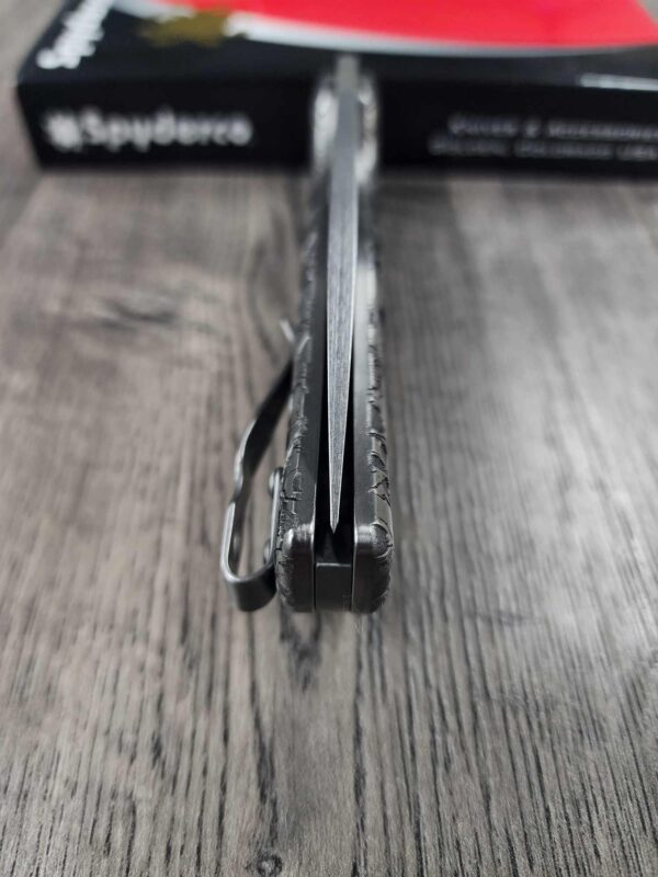 Spyderco Shaman - Skulls Pattern - Relief Laser Engraved - Titanium scales - Complete Knife - LynchNW Clip - Phosphor Washers