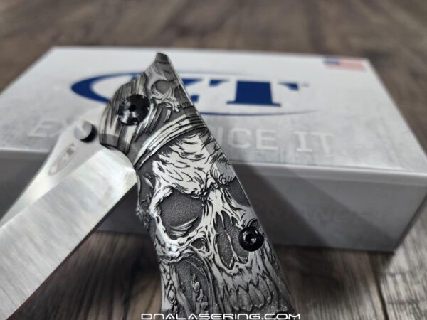Davy Jones - ZT Hinderer Slicer Framelock - Relief Fiber Laser Engraving - EDC Knife - NIB