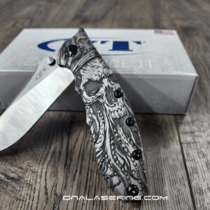 Davy Jones - ZT Hinderer Slicer Framelock - Relief Fiber Laser Engraving - EDC Knife - NIB