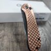 Civivi Elementum 2 Button Lock - Frag Pattern Relief Engraved Copper Scales - Damascus Blade - Optional Knife Install - EDC Gear