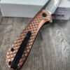 Civivi Elementum 2 Button Lock - Frag Pattern Relief Engraved Copper Scales - Damascus Blade - Optional Knife Install - EDC Gear