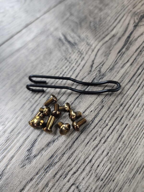 Manix 2 LIGHTWEIGHT Bronze Anodized Titanium Replacement Hardware Screw Set for Spyderco Manix 2 Lightweight