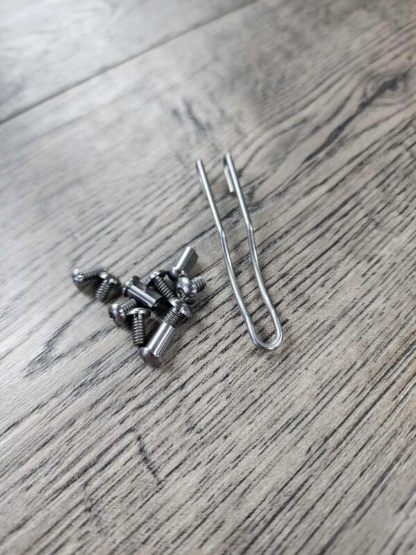 Manix 2 LIGHTWEIGHT  Satin / Raw Titanium Replacement Hardware Screw Set for Spyderco Manix 2 Lightweight