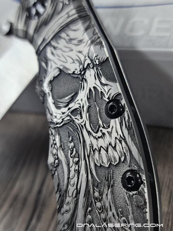 Davy Jones - ZT Hinderer Slicer Framelock - Relief Fiber Laser Engraving - EDC Knife - NIB