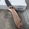 Civivi Elementum 2 Button Lock - Frag Pattern Relief Engraved Copper Scales - Damascus Blade - Optional Knife Install - EDC Gear