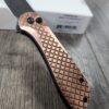 Civivi Elementum 2 Button Lock - Frag Pattern Relief Engraved Copper Scales - Damascus Blade - Optional Knife Install - EDC Gear