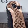 Civivi Elementum 2 Button Lock - Frag Pattern Relief Engraved Copper Scales - Damascus Blade - Optional Knife Install - EDC Gear