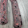 Red Lava Flow! Carbon Fiber Crossfade Scales for Benchmade Bugout Knife - 535 - full size EDC Scales