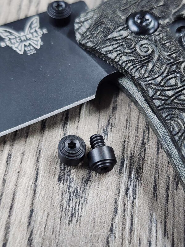 Benchmade Knives -Blacked out Stainless Steel Satin Thumbstud - EDC Gear