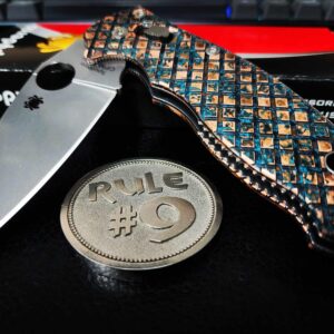 Spyderco Manix 2 Copper Frag Scales with Shipwrecked Finish Complete Knife With Extras! Titanium ball cage installed and light spring kit!
