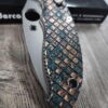 Spyderco Manix 2 Copper Frag Scales with Shipwrecked Finish Complete Knife With Extras! Titanium ball cage installed and light spring kit!