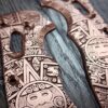 Manix 2 Deep Engraved Copper Scales - EDC - Relief Engraved Aztec Calendar Design - Copper Scales
