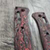 Red Lava Flow! Carbon Fiber Crossfade Scales for Benchmade Bugout Knife - 535 - full size EDC Scales