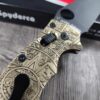 Spyderco Manix 2 - Brass Relief Engraved Aztec Calendar Scales - Knife Install Optional - EDC Scales - Spyderco - Deep Engraved