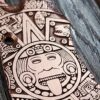 Manix 2 Deep Engraved Copper Scales - EDC - Relief Engraved Aztec Calendar Design - Copper Scales