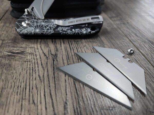 Goonies Map - CIVIVI Elementum Utility Button Lock Knife Black Aluminum Engraved Goonies Map! NEVER SAY DiE! Engraved Clips and Blade!