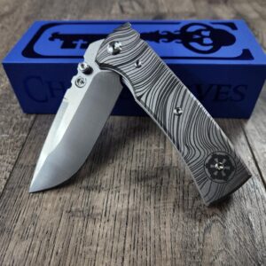 Chaves Redencion 229 - Beskar Ingot Laser Engraved Titanium Scales - Knife Install Optional - 4 Blade Styles - New In Box