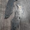 Great Waves- Spyderco YoJumbo - Deep Laser Engraved - Titanium Scales - EDC Gear *Scales/Handles Only*