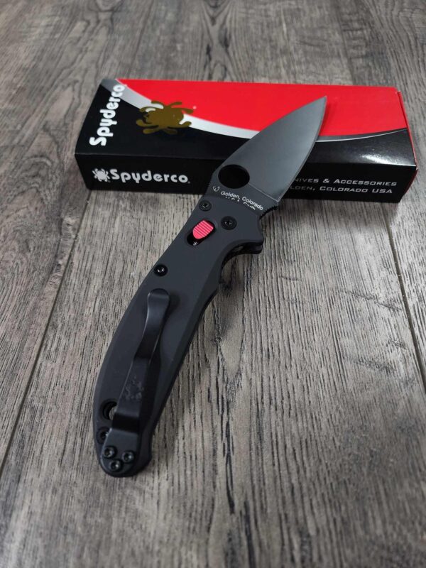 Spyderco Manix 2 Pennywise "IT" Engraving on Cerakote Black AWT Scales with Red Ball Cage - New In Box - EDC Knife - Complete knife -