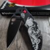 Spyderco Manix 2 Pennywise "IT" Engraving on Cerakote Black AWT Scales with Red Ball Cage - New In Box - EDC Knife - Complete knife -