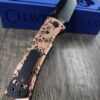 Chaves Redencion Street - Skulls Relief Engraved Copper Scales - Complete Knife - Black Elmax Blade - New In Box