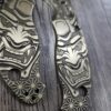 Spyderco Manix 2 Brass Relief Engraved Japanese Devil Mask - Aged Brass - EDC Scales - Knife Install Optional