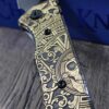 il_fullxfull.6637696208_nlds.jpg Chaves Redencion 229 - AGED Dead Aztec Relief Engraved Brass Scales - Knife Install Optional - 4 Blade Styles - New In Box