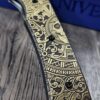 il_fullxfull.6637696462_gtbi.jpg Chaves Redencion 229 - AGED Dead Aztec Relief Engraved Brass Scales - Knife Install Optional - 4 Blade Styles - New In Box