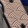 Chaves Redencion Street - Seigaiha Waves Relief Engraved Copper Scales - Complete Knife - Black Elmax Blade - New In Box
