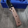Chaves Redencion Street - Seigaiha Waves Relief Engraved Copper Scales - Complete Knife - Black Elmax Blade - New In Box