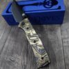Chaves Redencion 229 - AGED Devil Mask with Dragon Relief Laser Engraved Brass Scales - Knife Install Optional - 4 Blade Styles - New In Box