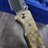 Chaves Redencion 229 - Dead Aztec Relief Engraved Brass Scales - Knife Install Optional - 4 Blade Styles - New In Box