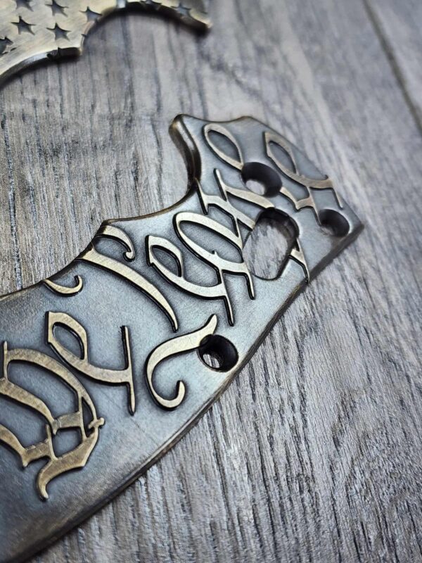 Spyderco Manix 2 Brass Relief Engraved We The People - Aged Brass - EDC Scales - Knife Install Optional