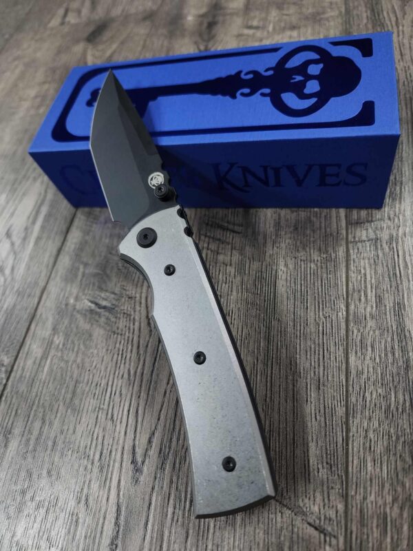 Chaves Redencion 229 Blue Label Liner Lock Black Tanto with Stonewash Titanium scales - NIB - Complete knife with EXTRA Clip
