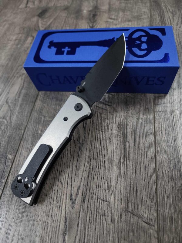 Chaves Redencion 229 Blue Label Liner Lock Black Tanto with Stonewash Titanium scales - NIB - Complete knife with EXTRA Clip