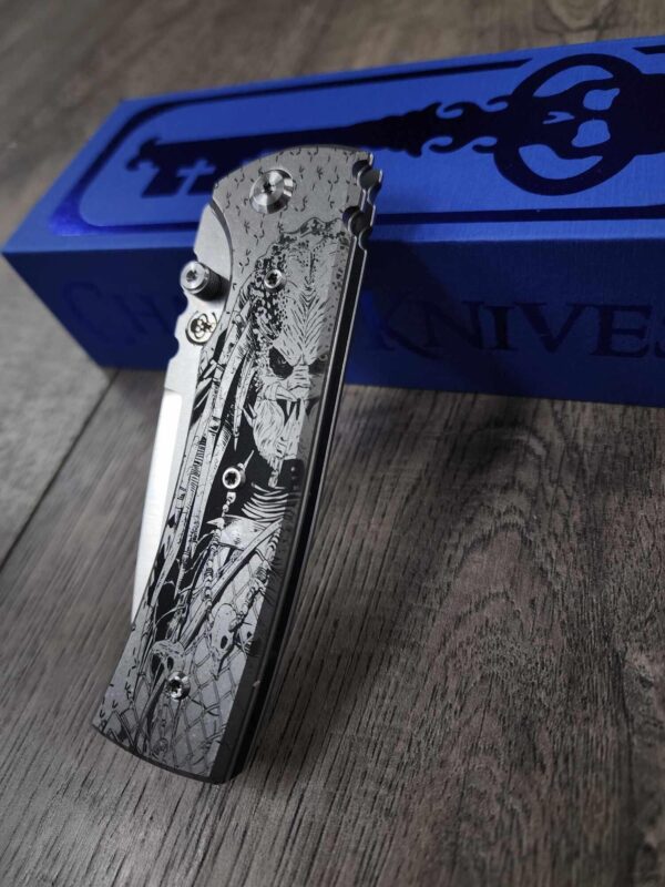 Chaves Redencion 229 - Blue Label - Predator Laser Engraved Titanium Scales - Knife Install Optional - 4 Blade Styles - New In Box