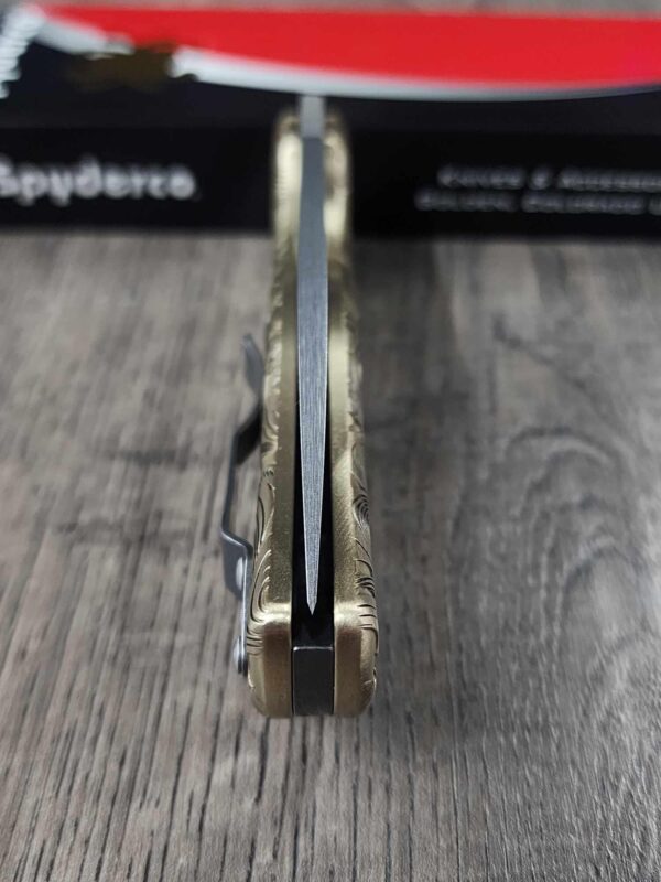 Spyderco Shaman - Brass Filigree - Relief Laser Engraved - Brass scales - Scales ONLY