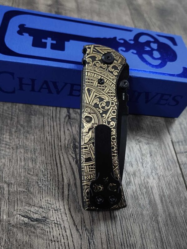 il_fullxfull.6685753541_9x77.jpg Chaves Redencion 229 - AGED Dead Aztec Relief Engraved Brass Scales - Knife Install Optional - 4 Blade Styles - New In Box