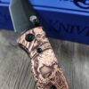 Chaves Redencion Street - Davy Jones Relief Engraved Copper Scales - Knife Install Optional - Black Elmax Blade Drop Point or Tanto