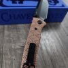 Chaves Redencion Street - Seigaiha Waves Relief Engraved Copper Scales - Complete Knife - Black Elmax Blade - New In Box