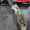 Spyderco Manix 2 Brass Relief Engraved Grim Reaper - Aged Brass - EDC Scales - Knife Install Optional