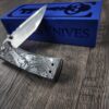 Chaves Redencion 229 - Devil Mask with Dragon Relief Engraved Titanium Scales - Knife Install Optional - 4 Blade Styles - New In Box
