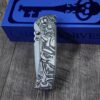 Chaves Redencion 229 - Devil Mask with Dragon Relief Engraved Titanium Scales - Knife Install Optional - 4 Blade Styles - New In Box