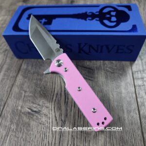 Chaves TAK Blue Label - Pink G-10 Scales - Complete Knife - Satin Elmax Blade - 2 Blade Style Options - New In Box