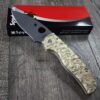 Spyderco Shaman - Brass Filigree - Relief Laser Engraved - Brass scales - Scales ONLY