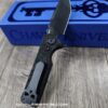 Chaves Knives TAK Flipper Knife - Engraved Dead Aztec - Black Micarta 2.75" - Tanto or Drop Point Blade Option - Complete Knife - EDC